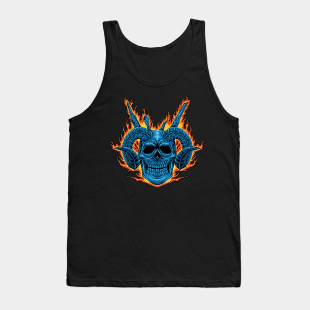 Skull flames Tank Top by Zek1313